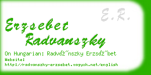 erzsebet radvanszky business card